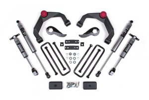 GMC 3500 HD Suspension Lift Kit - Zone Offroad - 3In Adventure Series (OE Key 84634344) w/o Overloads - Fox - `20-`27